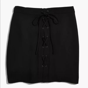 Madewell lace up skirt